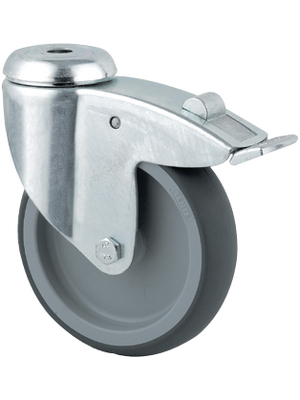 Tente - 2477PJO075P30 - Steering castor with brake 75 mm, 2477PJO075P30, Tente