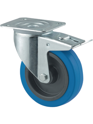 Tente - 3477URF100P62BLAU - Steering castor with brake 100 mm, 3477URF100P62BLAU, Tente