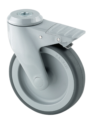 Tente - 5377PJO125P30 - Steering castor with brake 125 mm, 5377PJO125P30, Tente