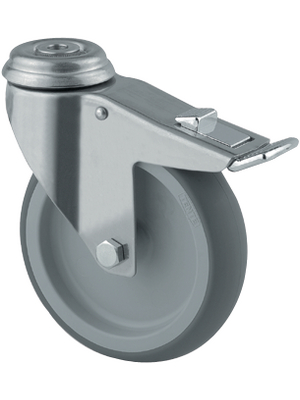 Tente - 7677PJO125P30 - Steering castor with brake 125 mm, 7677PJO125P30, Tente