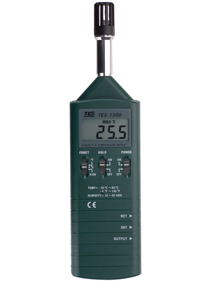 TES - TES-1360A - Thermo-hygrometer -20...+60 C 10...95 %, TES-1360A, TES