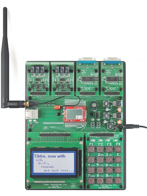 Tibbo - EM1000-TEV(LB0) - Eval. kit for EM1000 with LCD and keypad, EM1000-TEV(LB0), Tibbo