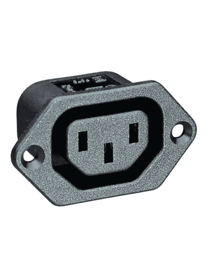 Bulgin - PX0675/63 - Flush-mounted device socket C13, screw-mounted Screw mounting, PX0675/63, Bulgin