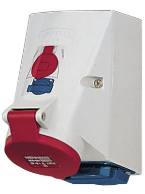 Mennekes - 1649 - CEE double wall sockets red 16 A/400 VAC, 1649, Mennekes