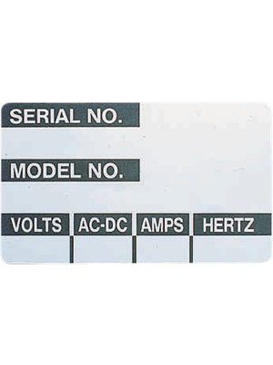 No Brand - TYPE SIGN - Type plate, silver, 60x36mm, TYPE SIGN, No Brand