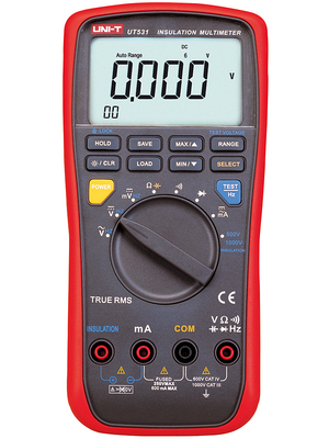 UNI-T - UT531 - Insulation meter 0.6 GOhm 0.6 GOhm 500 VDC / 1000 VDC 1000 VAC TRMS AC, UT531, UNI-T