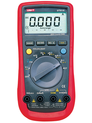 UNI-T - UT61A. - Multimeter digital 4000 digits 750 VAC 1000 VDC 10 ADC, UT61A., UNI-T