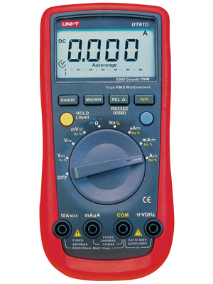 UNI-T - UT61D. - Multimeter digital TRMS AC 6000 digits 750 VAC 1000 VDC 10 ADC, UT61D., UNI-T