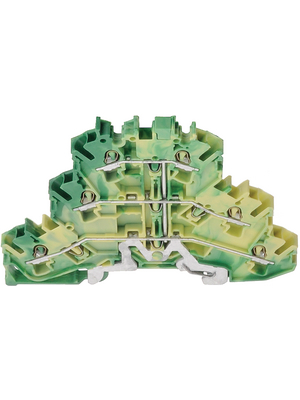 Wago - 2002-3207 - Three-tier terminal PE/PE/PE yellow/green 0.25...2.5 mm2, 2002-3207, Wago