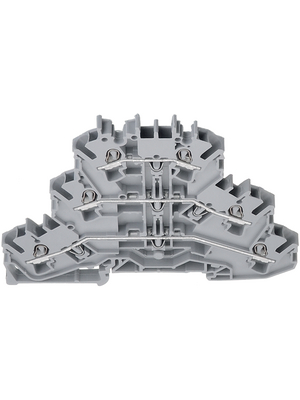 Wago - 2002-3201 - Three-tier terminal L/L/L grey 0.25...2.5 mm2, 2002-3201, Wago