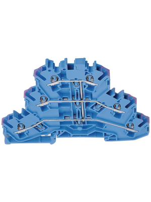 Wago - 2002-3204 - Three-tier terminal N/N/N blue 0.25...2.5 mm2, 2002-3204, Wago