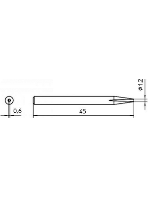 Weller - 4SPI15212 - Soldering tip Chisel shaped 1.2 mm, 4SPI15212, Weller