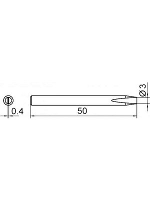 Weller - T0054320199 - Soldering tip Chisel shaped 3.0 mm, T0054320199, Weller