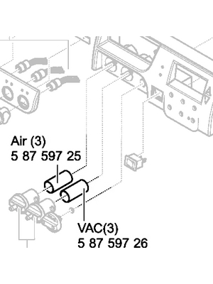 Weller - T0058759726 - Vacuum filter PU=Pack of 3 pieces, T0058759726, Weller