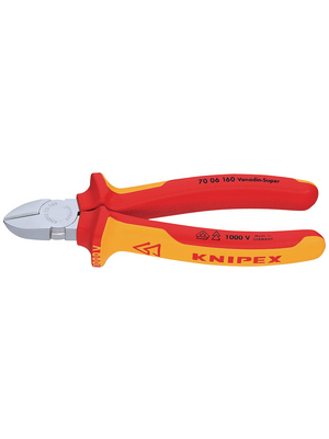 Knipex - 70 06 180 - Diagonal cutting pliers VDE 180 mm, 70 06 180, Knipex