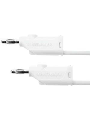 Schtzinger - MFK 20 / 2.5 / 50 / WS - Test lead ? 4 mm white 50 cm 2.5 mm2 CAT I, MFK 20 / 2.5 / 50 / WS, Schtzinger