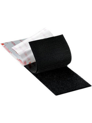 3M - SJ 3526 BLACK HOOK 25 MM - Scotchmate? strip, black, with hooks, 25mm black 25 mm, SJ 3526 BLACK HOOK 25 MM, 3M