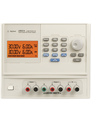 Keysight - U8031A - Laboratory Power Supply 3 Ch. 0...30 VDC 6 A / 0...30 VDC 6 A / 0...5 VDC 3 A, U8031A, Keysight