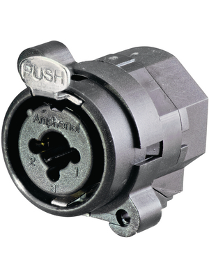 Amphenol - ACJC6H BULK - XLR, Receptacle 6 N/A C PCB black, ACJC6H BULK, Amphenol