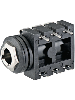 Amphenol - ACJS-IH - Jack socket panel-mount, 6.35 mm black 3P, ACJS-IH, Amphenol