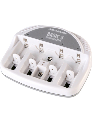 Ansmann - BASIC 5 PLUS - Charger NiMH/NiCd 4 x D / 4 x C / 4 x AA / 4 x AAA / 2 x 9V NiMH, BASIC 5 PLUS, Ansmann