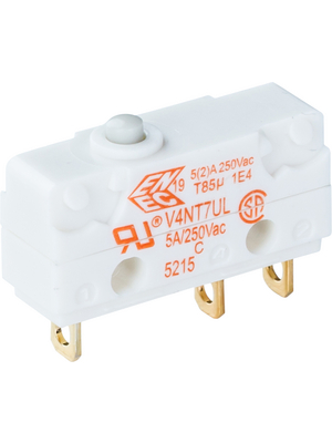 Burgess - V4NT7UL - Micro switch 5 AAC Plunger N/A 1 change-over (CO), V4NT7UL, Burgess