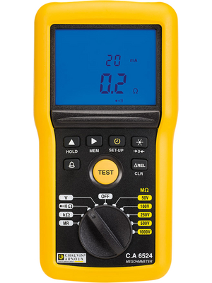 Chauvin Arnoux - C.A  6524 - Insulation tester 200 GOhm 50 V / 100 V / 250 V / 500 V / 1000 V, C.A  6524, Chauvin Arnoux