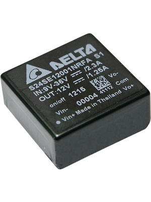 Delta-Electronics - S24DE150R6NDFA - DC/DC converter 9...36 VDC 15 VDC 20 W, S24DE150R6NDFA, Delta-Electronics