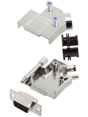 Encitech Connectors - D45ZK09-HDS15-K - D-Sub HD connector kit 15P, D45ZK09-HDS15-K, Encitech Connectors
