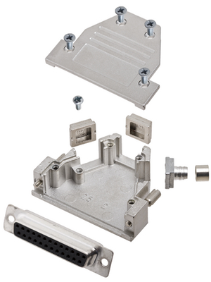 Encitech Connectors - DCRP25-DMS-CF65-CS80-K - D-Sub socket kit 25P, DCRP25-DMS-CF65-CS80-K, Encitech Connectors