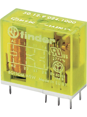 Finder - 50.12.9.024.5000 - PCB protection relay,  24 VDC, 700 mW, 50.12.9.024.5000, Finder