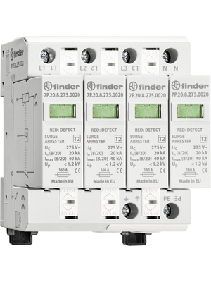Finder - 7P.25.8.275.1020 - Surge arrester, Type 2, 4, 20 kA, 7P.25.8.275.1020, Finder