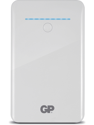 GP Batteries - GPGL343 PORTAB POWERBANK WHITE - Charger, Li-polymer/Li-ion Li-Po 5 VDC / 1000 mA, GPGL343 PORTAB POWERBANK WHITE, GP Batteries