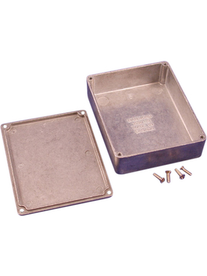 Hammond - 1590BB - Metal enclosure, Natural aluminum, 94 x 119.5 x 34 mm, Die cast aluminium / Alloy, IP 54, 1590, 1590BB, Hammond