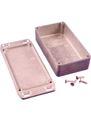Hammond - 1590BFL - Metal enclosure, Natural aluminum, 60.5 x 112 x 31 mm, Die cast aluminium / Alloy, IP 54, 1590, 1590BFL, Hammond