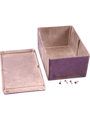 Hammond - 1590EFL - Metal enclosure, Natural aluminum, 119.5 x 182.7 x 82 mm, Die cast aluminium / Alloy, IP 54, 1590, 1590EFL, Hammond