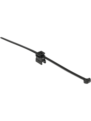 HellermannTyton - T50ROSEC4B PA66HS/PA66HIRHS BK 500 - Cable Tie with Edge Clip top - Parallel / Edge 1-3 mm 200 mm x 4.6 mm, T50ROSEC4B PA66HS/PA66HIRHS BK 500, HellermannTyton