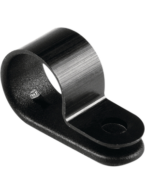 HellermannTyton - H10P PA66HS BK 100 - Cable clip 4.2 mm -40...+105 C black 17.5 Polyamide 6.6 heat stabilised (PA66HS), H10P PA66HS BK 100, HellermannTyton