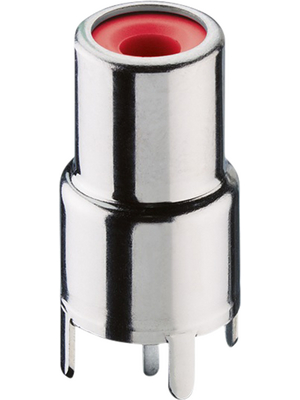 Lumberg Connect GmbH - BTOR 1 rot - RCA chassis socket metallic red, BTOR 1 rot, Lumberg Connect GmbH