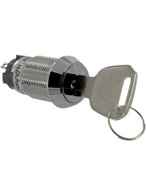 NKK - CKL12BFW01 - Key-operated switch, 3 A  @ 250 VAC, on-on, CKL12BFW01, NKK