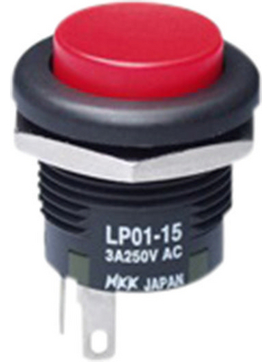 NKK - LP0115CCKW01C - Push-button switch, 3 A, on-(on), LP0115CCKW01C, NKK