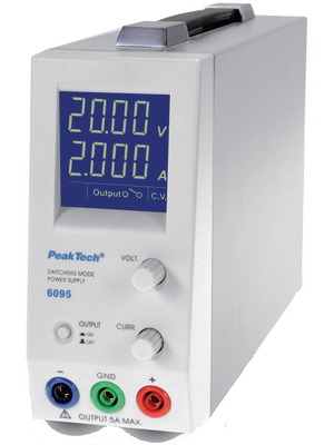 PeakTech - PeakTech 6095 - Laboratory Power Supply 1 Ch. 1...20 VDC 5 A, PeakTech 6095, PeakTech