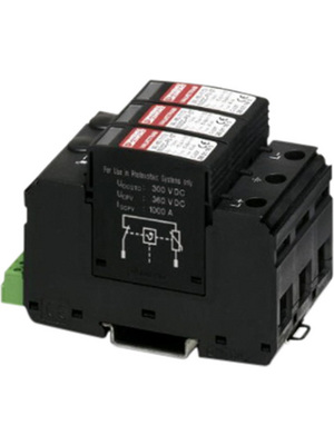 Phoenix Contact - VAL-MS-T1/T2 600DC-PV/2+V-FM - Lightning/Surge Arrester 80 A, VAL-MS-T1/T2 600DC-PV/2+V-FM, Phoenix Contact