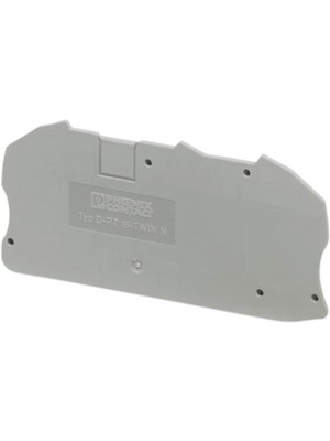 Phoenix Contact - D-PT 16-TWIN N - End plate, grey, D-PT 16-TWIN N, Phoenix Contact