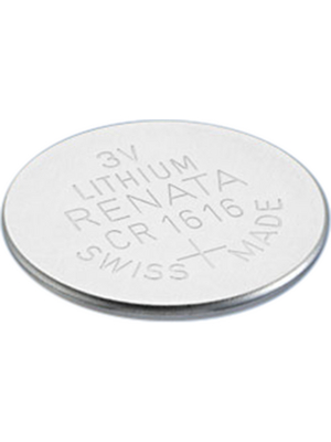 Renata - CR1616.IB - Button cell battery,  Lithium, 3 V, 50 mAh, PU=Pack of 200 pieces, CR1616.IB, Renata