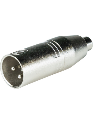 RND Connect - RND 205-00565 - XLR connector Male / Female RCA 3 N/A Soldering silver, RND 205-00565, RND Connect