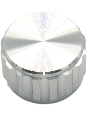 RND Components - RND 210-00340 - Aluminium Knob, silver, 6.4 mm, RND 210-00340, RND Components