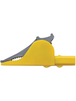 Schtzinger - SAK 6675 Ni / GE - Safety crocodile clip ? 4 mm yellow 1000 V, 36 A, CAT III, SAK 6675 Ni / GE, Schtzinger