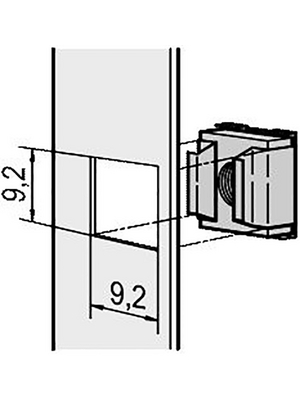 Pentair Schroff - 21100-001 - Cage nut M4, 21100-001, Pentair Schroff