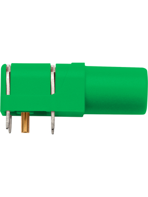 Schtzinger - SWEB 8094 Au / GN - Angled Safety Socket ? 4 mm green CAT III N/A, SWEB 8094 Au / GN, Schtzinger